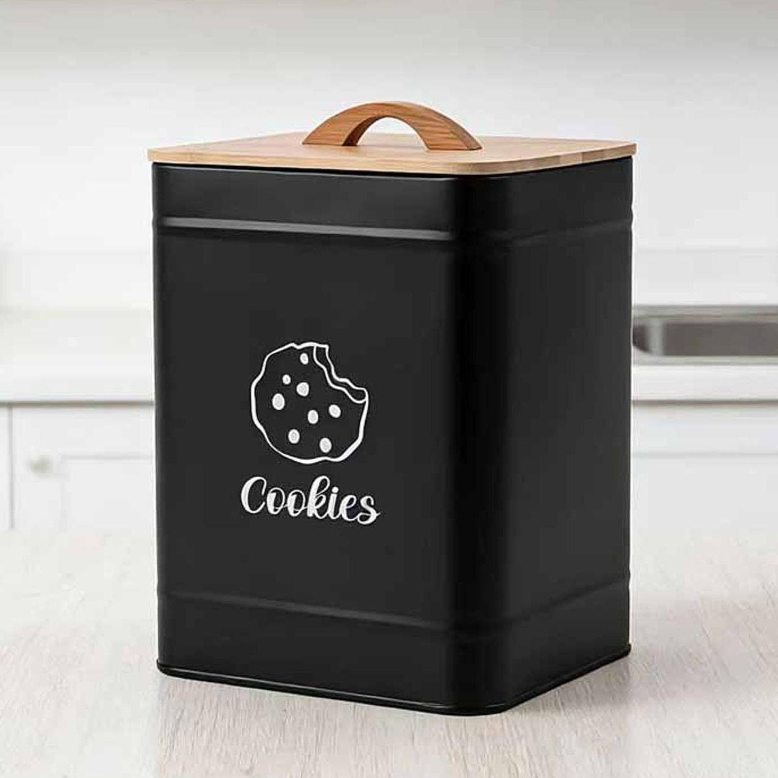 Kitchen Baking Organization - Multi Use Cookie Jar Carbon Steel