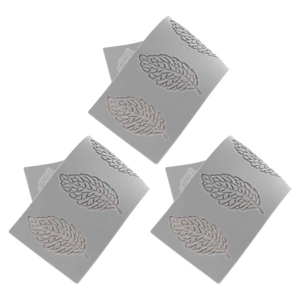 Silicone Cake Mold - 3Pcs Leaf Silicone Mold Precise Texture