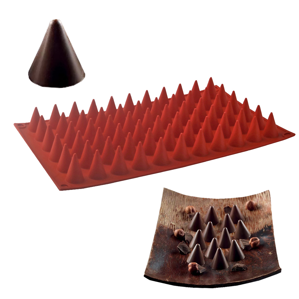 66-Cells Cone Chocolate Baking - đánh giá và giá Silicone Cake Mold