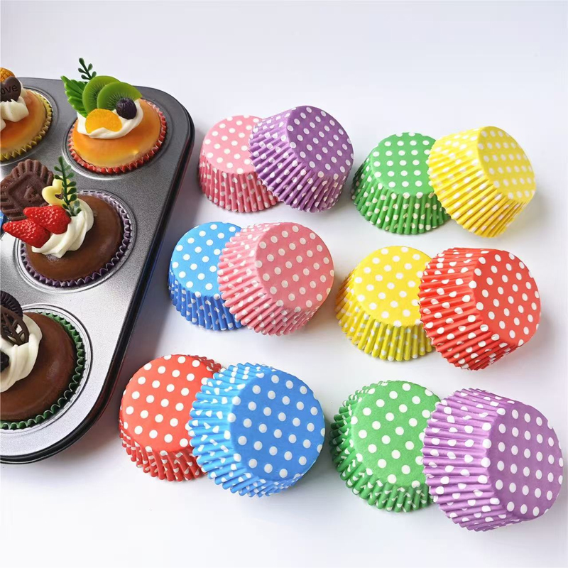100Pcs Polka Dot Cake Paper Li - đánh giá và giá Kitchen Baking Mat