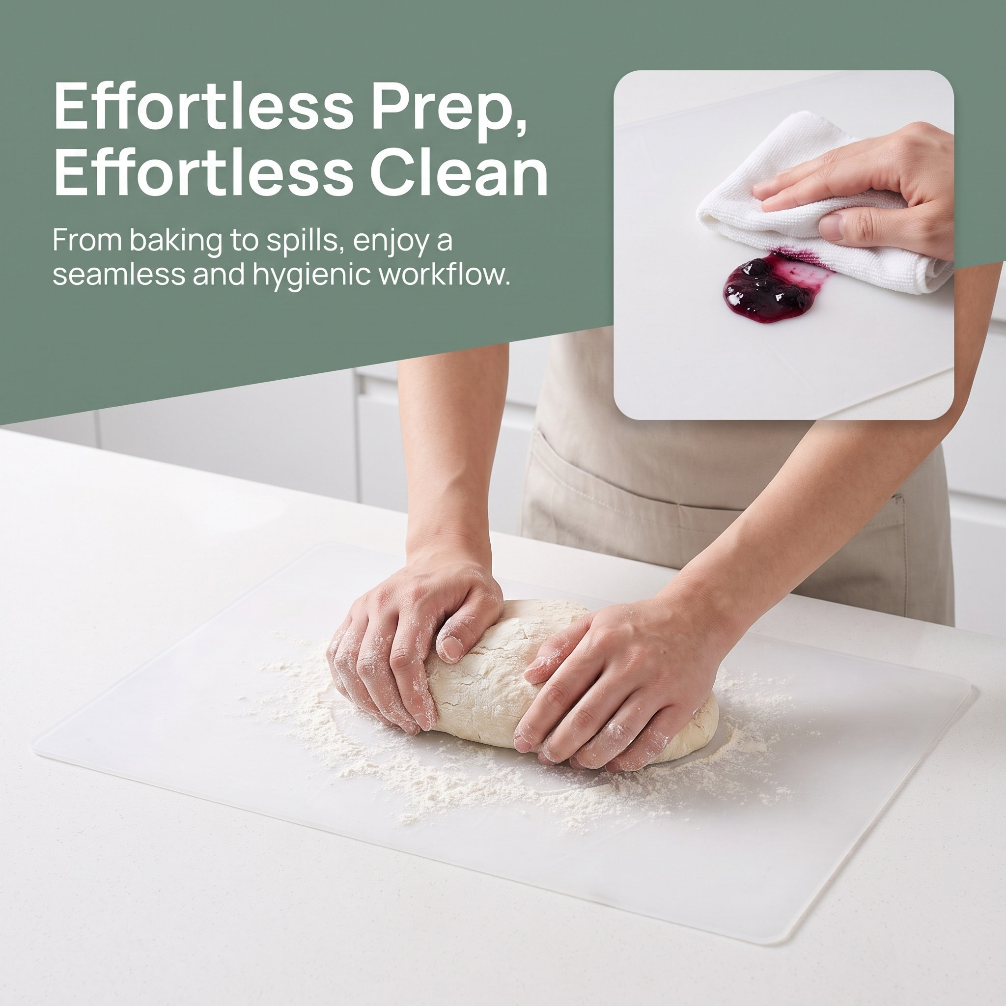 2Pcs Transparent Silicone Mat  - đánh giá và giá Kitchen Baking Counter