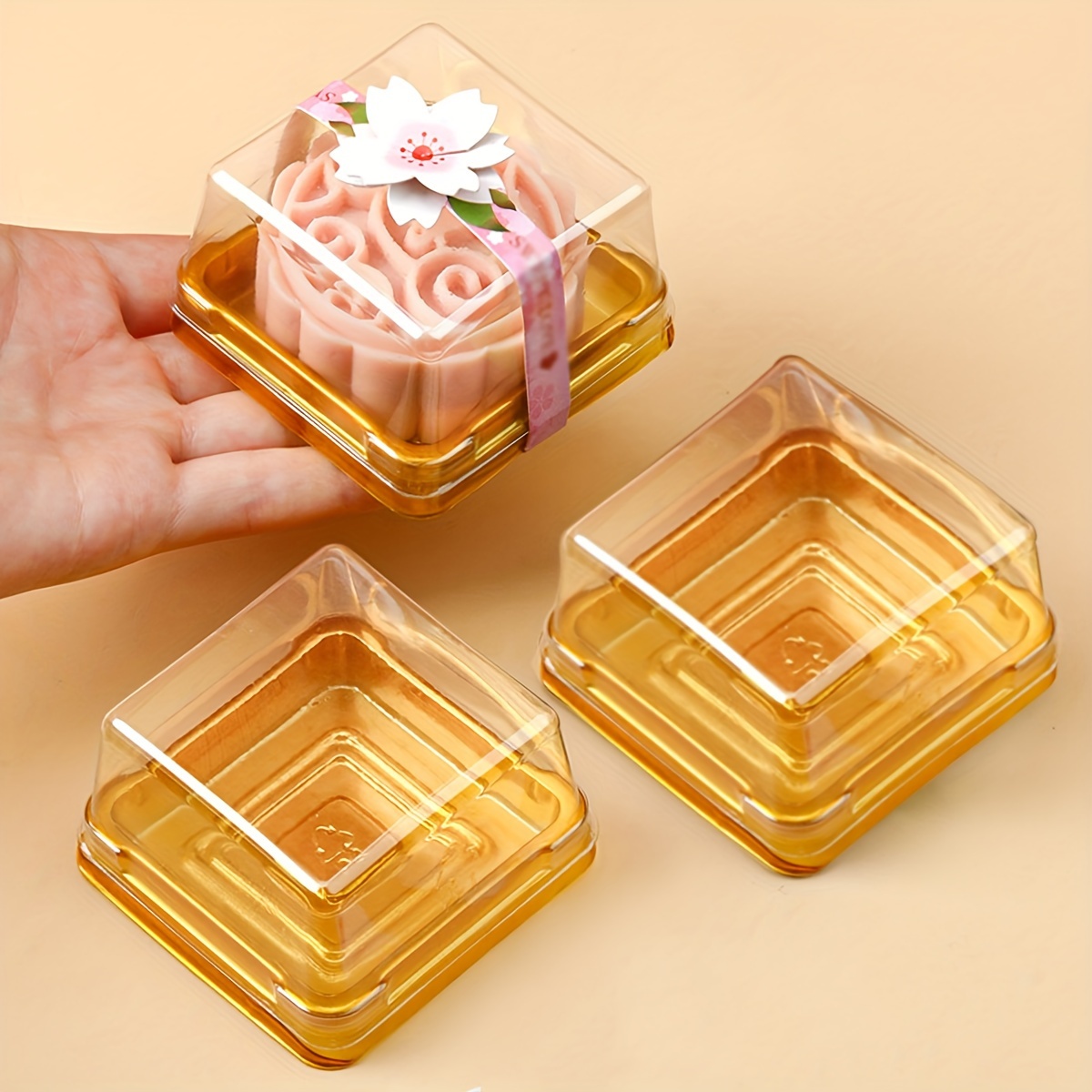 50pcs Clear Plastic Mini Cake  - đánh giá và giá Kitchen Set Bakery
