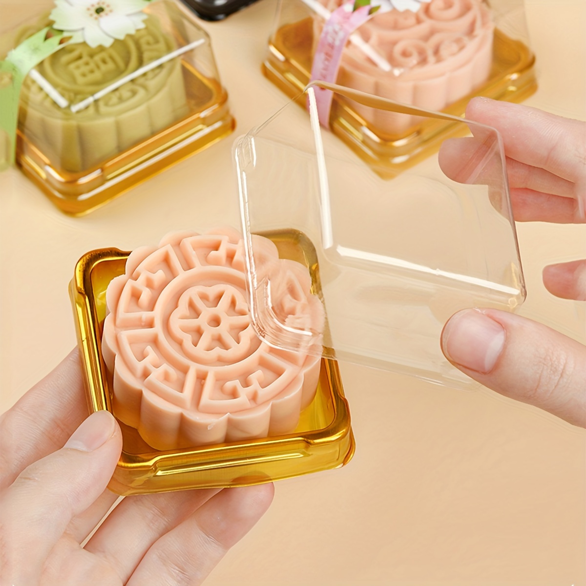 50pcs Clear Plastic Mini Cake  - đánh giá và giá Kitchen Set Bakery