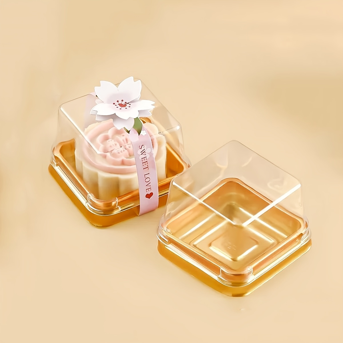 50pcs Clear Plastic Mini Cake  - đánh giá và giá Kitchen Set Bakery