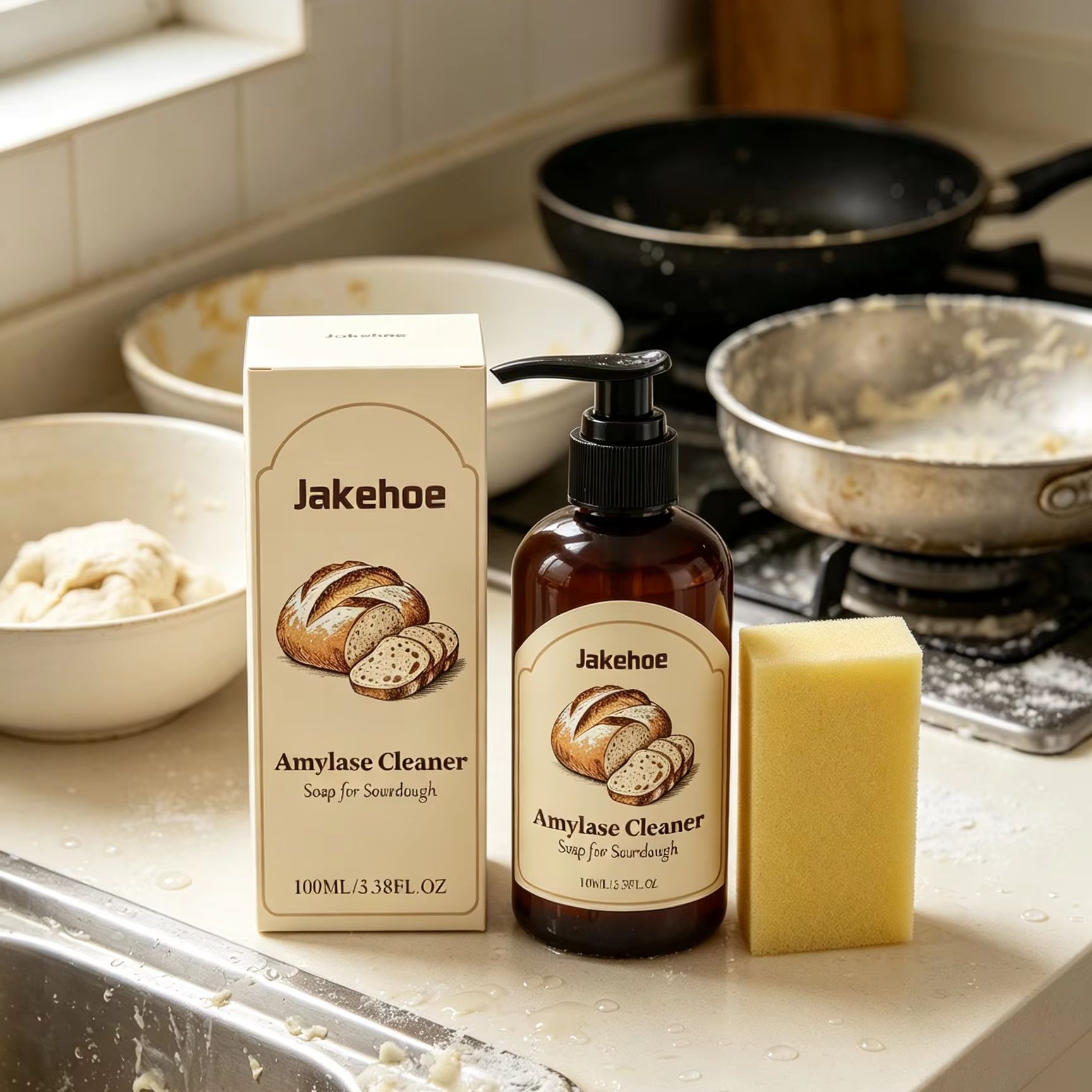 Jakehoe Amylase Cleaner Soap S - đánh giá và giá Kitchen Baking Mess