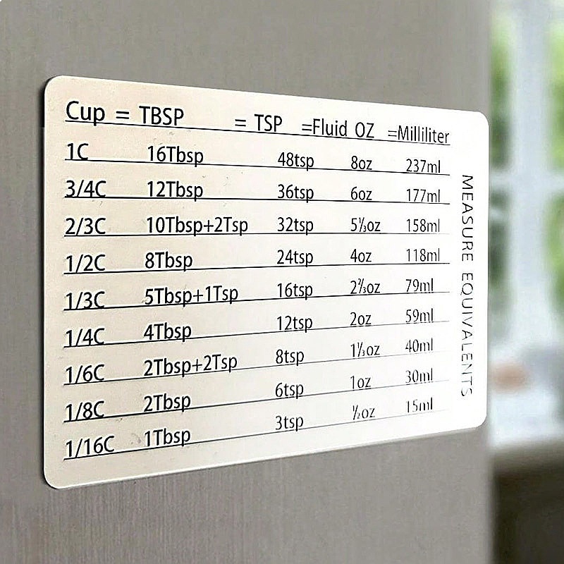 Kitchen Baking Magnetic Measur - đánh giá và giá Kitchen Baking Conversion Chart