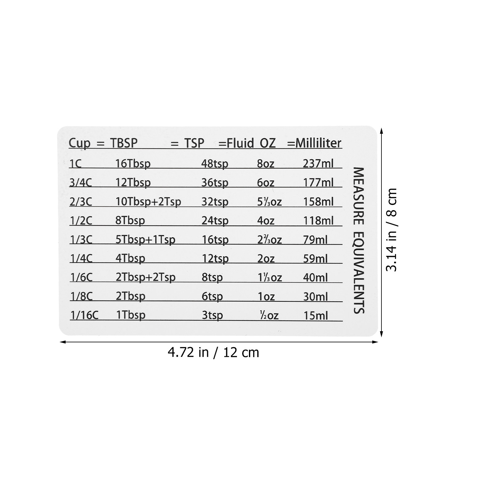 Compact Magnetic Kitchen Measu - đánh giá và giá Kitchen Baking Conversion Chart