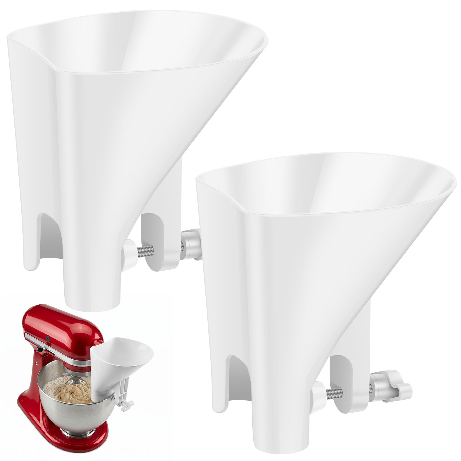 Spill Proof Flour Funnel for 4 - đánh giá và giá Kitchen Aid Baking Mixer