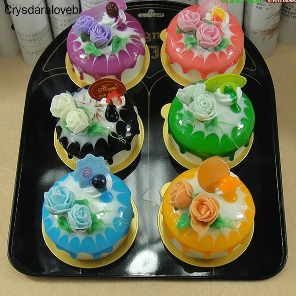 6pcs/set Simulation Rose Cake  - đánh giá và giá Kitchen Set Bakery