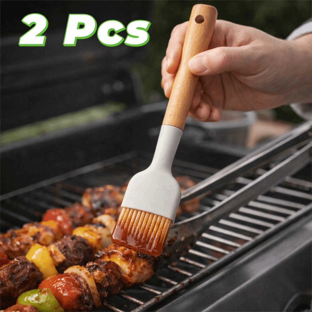 2PCS Wooden Handle Silicone Ba - đánh giá và giá Pastry Brush Silicone
