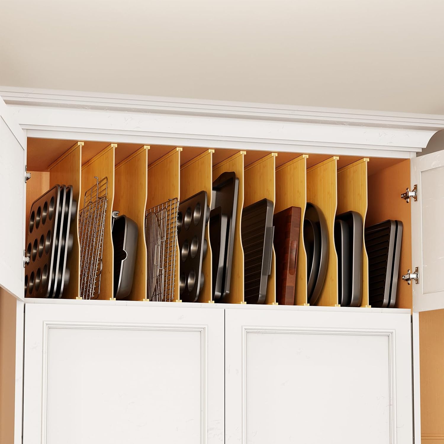 10 Pack Bamboo Tray Dividers f - đánh giá và giá Kitchen Baking Organization