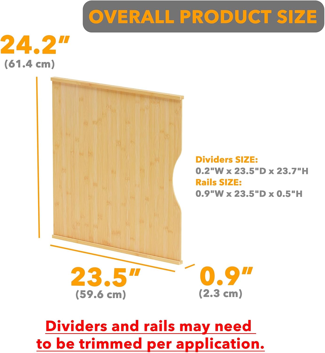 10 Pack Bamboo Tray Dividers f - đánh giá và giá Kitchen Baking Organization